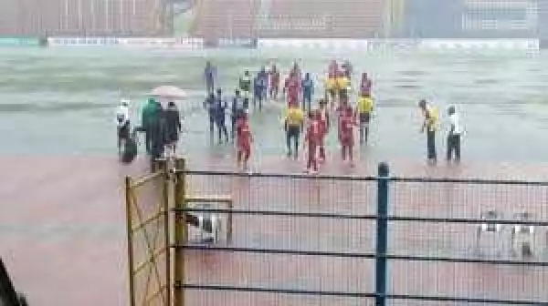 Rain stops Rivers, Ikorodu United clash [PHOTOS]